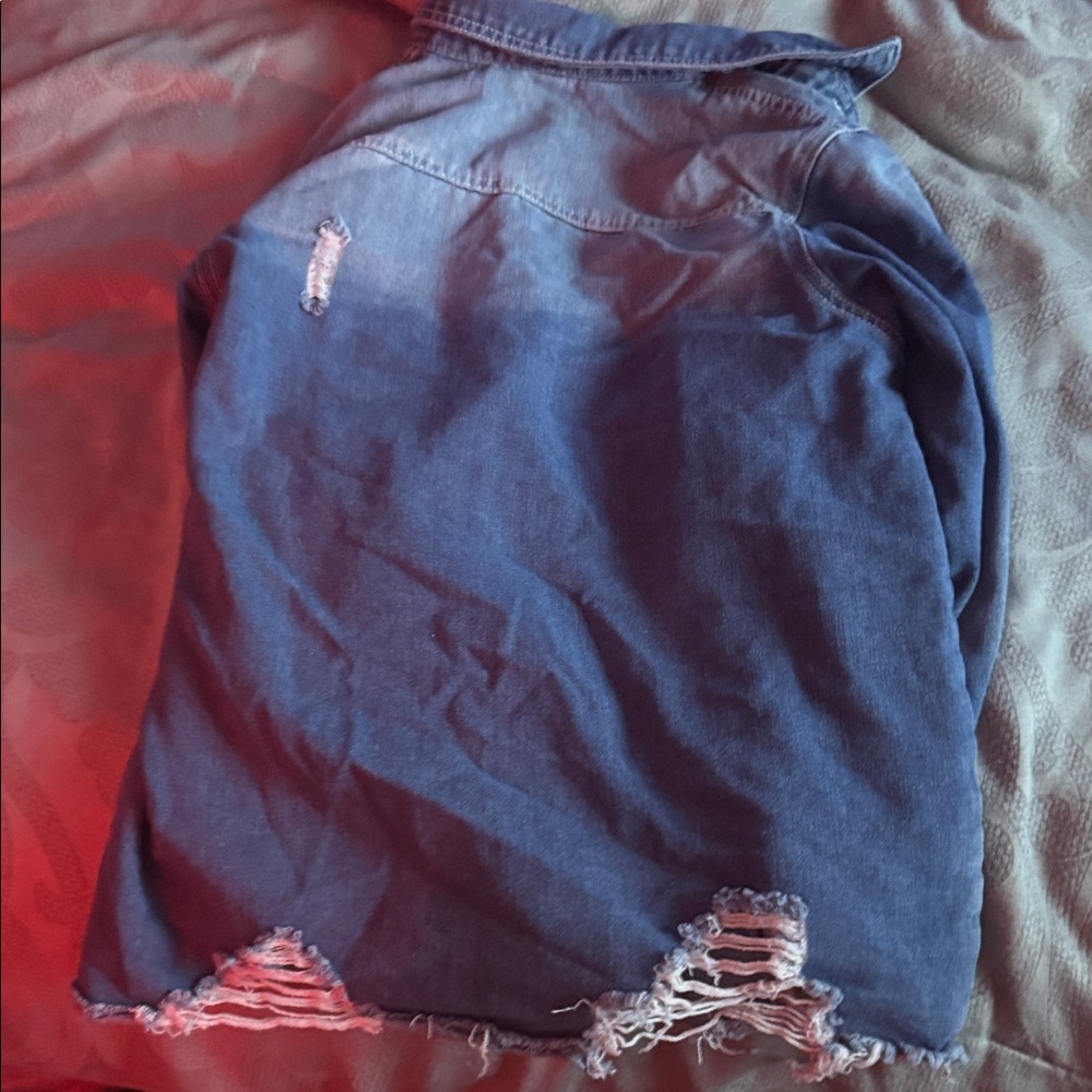 Distressed Denim Jacket - Picture 3 of 3